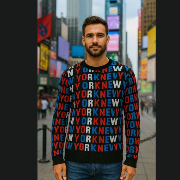 Primark New York All-Over Print Sweater - Picture 1 of 11